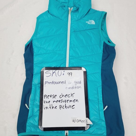 The North Face Women's Turquoise Hyline Hybrid 600 Goose Down Puffer Vest Size M - Picture 10 of 10